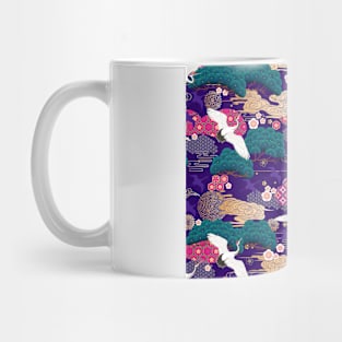 Japanese cranes pattern Mug